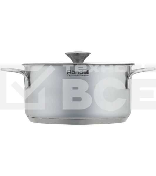 Кастрюля Rondell Modern RDS-1748, 4.8л, 24см, с крышкой, стальной