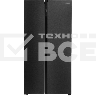 Холодильник Hyundai CS5073FV графит трехкамерный инвертер Side by Side 292/167л морозилка сбоку