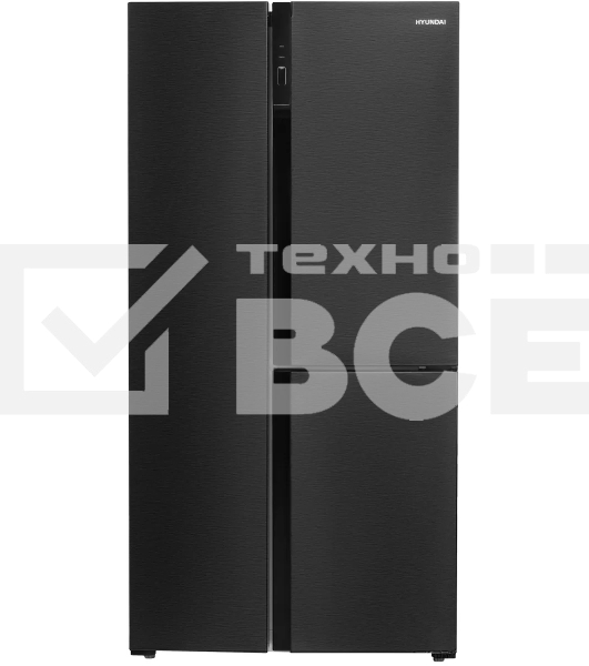 Холодильник Hyundai CS5073FV графит трехкамерный инвертер Side by Side 292/167л морозилка сбоку