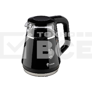 Чайник электрический LEONORD LE-1534 1 л, 1100 Вт, пластик/стекло, черный