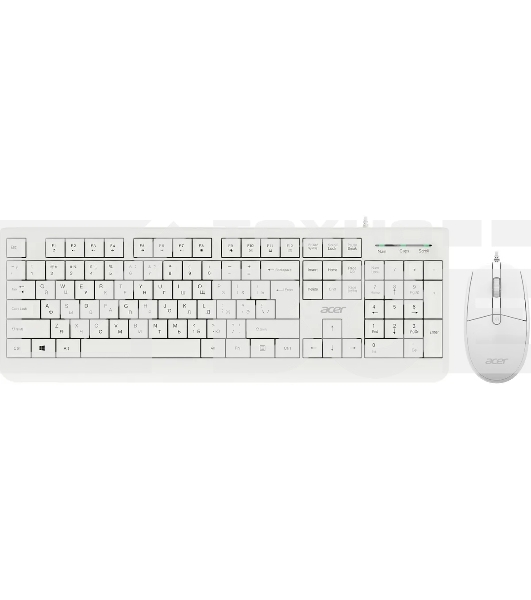 Комплект клавиатура + мышь Acer OCC400 клав:белый мышь:белый USB (ZL.ACCCC.014)