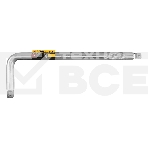 Вороток Г-образный Denzel 450x150 мм, квадрат 3/4