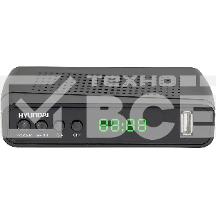 Приставка для цифрового ТВ Hyundai H-DVB520 черный, DVB-T2, DVB-T, DVB-C, HDMI, USB 2.0 х2