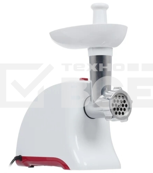 Мясорубка электрическая ВАСИЛИСА ВА-601 белый, 1600 Вт, 1.5 кг/мин, реверс, защита от перегрузки, насадки - 4