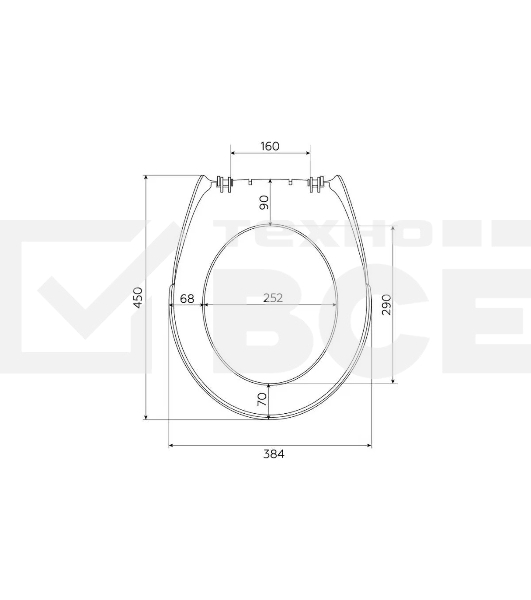 Сиденье для унитаза Виктория белое