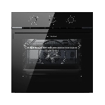 Духовой шкаф Kuppersberg HO 603 Black Glass, High-Tech, 78 л, поворотное управление, таймер, 6 режимов, макс. температура 310 градусов, энергоэффективность А, цвет черный, цвет фурнитуры черный, фото 1