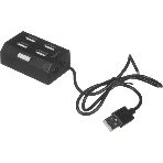 USB-концентратор Buro BU-HUB4-U2.0, USB 2.0, USB 4 порта, USB, фото 1