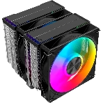 Кулер для процессора SAMA A60L черный, 2x120 мм, алюминий/медь, 800-2200 об/мин, 29 дБ, 4 pin PWM, 265 Вт, высота 156.5 мм, фото4
