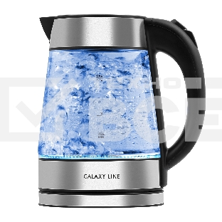 Чайник электрический Galaxy Line GL 0561, стекло, 2200 Вт, 1,7 л, многоцветная LED-подсветка, съемный фильтр, корпус из термостойкого стекла