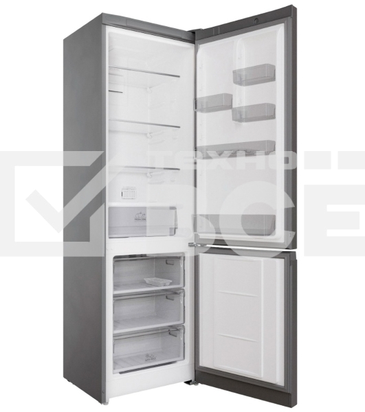 Холодильник Hotpoint HT5200S (R) серебристый двухкамерный 247/78л морозилка снизу, No Frost