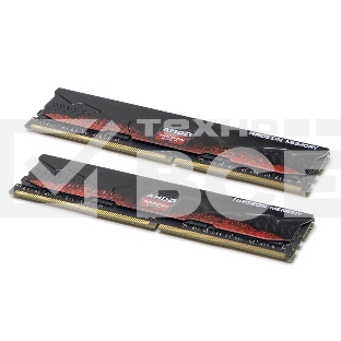 Оперативная память AMD Radeon R9, DDR4, 32GB (2x16GB), 3600MHz, CL18, DIMM, с радиатором, черный