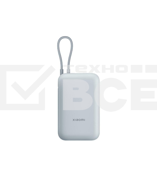 Внешний аккумулятор Xiaomi Power Bank 10000mAh (встроенный кабель) Ледяной синий GL
