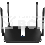 Роутер беспроводной Cudy X6 AX1800 10/100/1000BASE-TX черный, фото 1