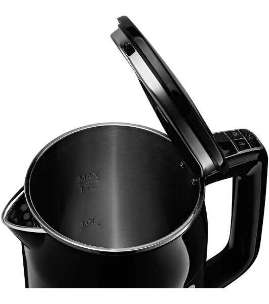 Чайник электрический Kitfort КТ-6154 1.7л. 2200Вт черный (корпус: нержавеющая сталь/пластик)