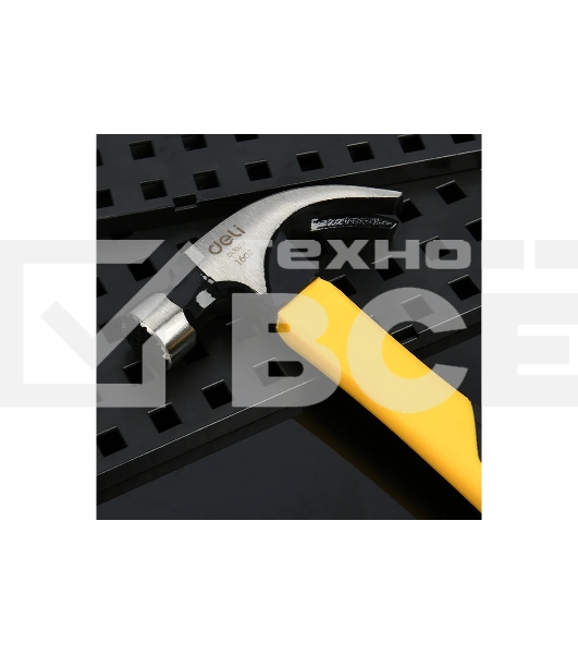 Молоток-гвоздодер Deli DL5002F 450 гр магнит, противоскользящий боек, фиберглассовая рукоять