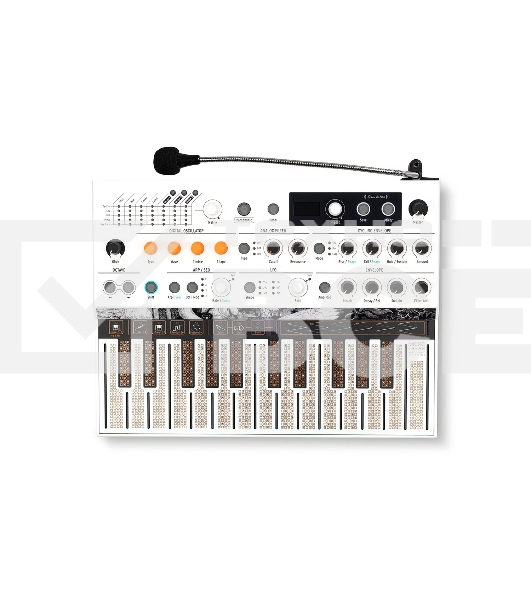 Синтезатор [570102] Arturia [MicroFreak Vocoder] цифровой аппаратный, 25 клавиш с поддержкой полифонического касания, цифровым осциллятором и аналоговым фильтром Oberheim SEM, CV/Gate/Mod выходы, Cloc IN/OUT, MIDI IN/OUT, выход TRS, выход для наушников,
