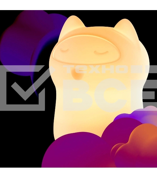 Умный детский ночник Кошка, товарный знак SBER SBDV-00125