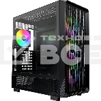 Компьютерный корпус Montech X5 черный без БП ATX 4x120мм 1xUSB2.0 1xUSB3.0 audio bott PSU, фото 1