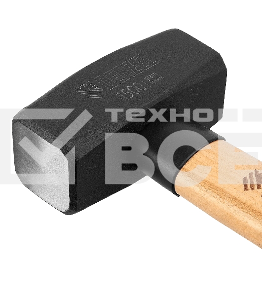 Кувалда Denzel 1500 г, кованая головка, буковая рукоятка