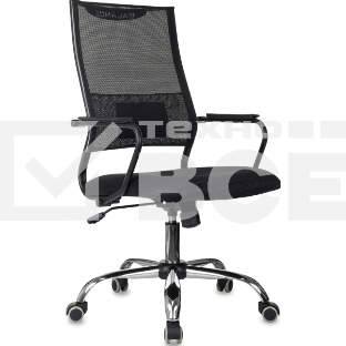 Кресло руководителя Бюрократ CH Balance SL черный Elastic-102 сетка/ткань крестов. металл хром