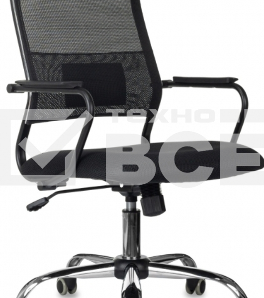 Кресло руководителя Бюрократ CH Balance SL черный Elastic-102 сетка/ткань крестов. металл хром