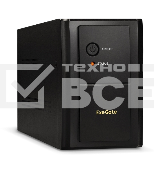 Источник бесперебойного питания ExeGate SpecialPro UNB-2000.LED.AVR.EURO.RJ 2000VA/1200W, LED, AVR, 4 евророзетки, RJ45/11, черный