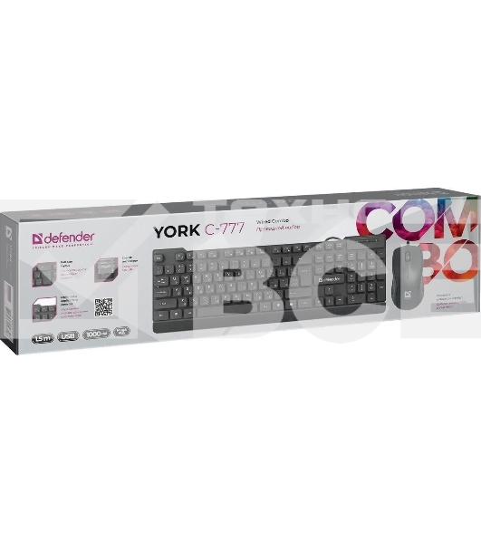 Комплект клавиатура + мышка Defender YORK C-777 RU