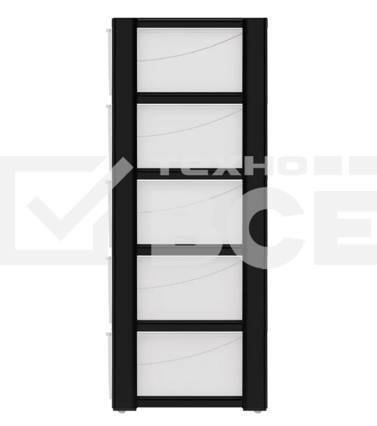 Комод Альтернатива М8764 Колорит 5 секций. широкий черный