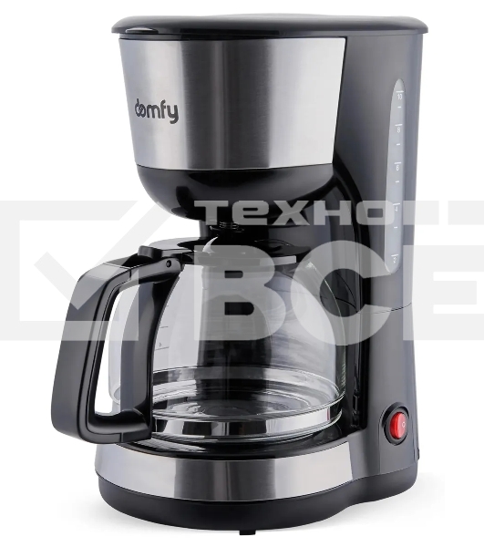 Кофеварка капельная Domfy metal DSM-CM301 1000Вт черный/серебристый