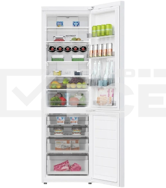 Холодильник Haier C2F637CWMVU1 белый, двухкамерный, 278/108л, морозилка снизу, No Frost