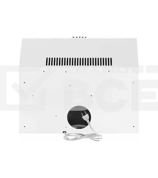 Вытяжка козырьковая Maunfeld MP-1 50 белый/прозрачный, 50 см, 520 куб. м/ч, 49 дБ