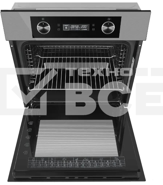 Шкаф духовой электрический Maunfeld AEOH60102S, 60л, дверца с 3 стеклами, нержавеющая сталь