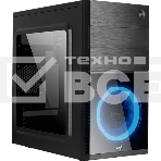 Компьютерный корпус Aerocool/Formula Cs-105 Blue (mATX, без БП, 1x USB3.0, 1x USB2.0, 1x 12cm blue LED front fan), фото 1