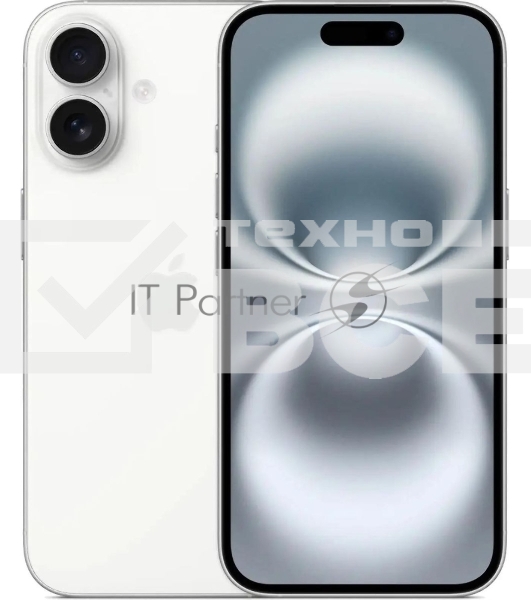 Смартфон Apple iPhone 16, 8/128Gb, белый