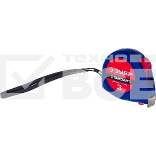 Рулетка Зубр 34016-3 СТАНДАРТ корпус с резиновым напылением, 3м/16мм