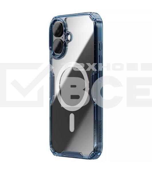 Чехол Nature TPU Pro Magnetic Case, синий, (AP iP16 Plus)