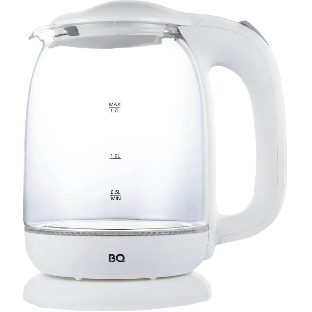 Электрочайник BQ KT1830G белый, 1.7 л, 2200 Вт, скрытый нагревательный элемент