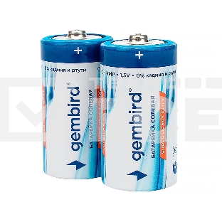 Батарейки солевые Gembird GB-R14P-2F, тип С(R14P), 2шт, пленка
