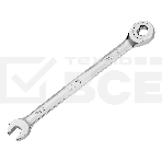 Ключ комбинированный трещоточный Denzel 7 мм, CrV, матовый хром 14701, фото 1