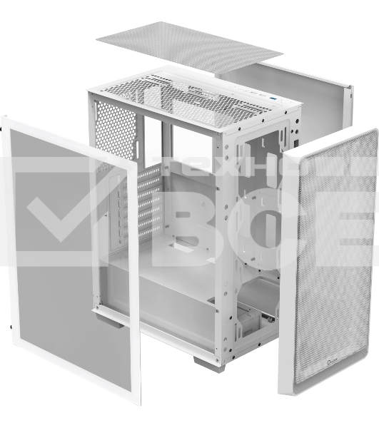 Компьютерный корпус Ocypus Gamma C60 WH ATX/win/white/no PSU/Tempered Glass