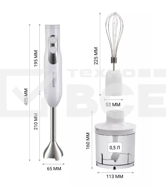 Блендер Polaris PHB-1278 белый