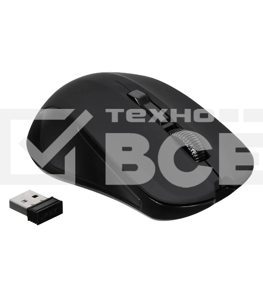 Мышь беспроводная Acer OMR010 черный, 1200 dpi, радиоканал, USB, кнопки - 3