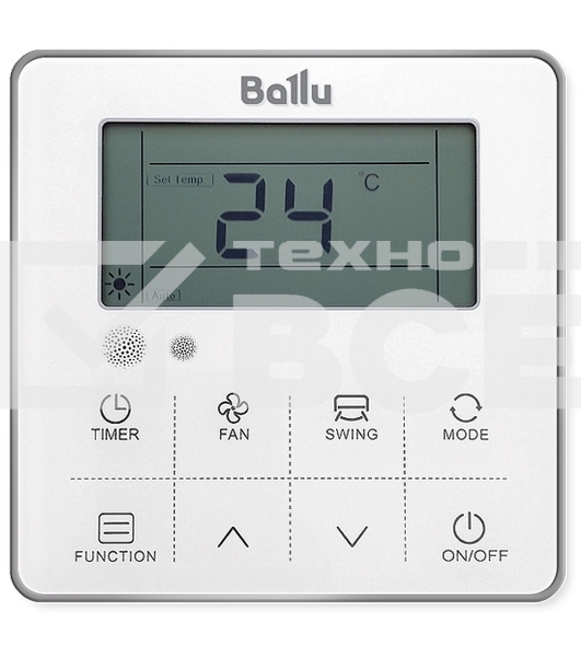 Блок внутренний сплит-системы канального типа Ballu BLC_D/in-24HN1_21Y 24000 BTU, 70 м², 42 дБ, охлаждение, обогрев, осушение, серый