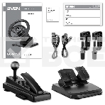 Руль Sven GC-W750 16кноп. (с педалями) черный, фото6