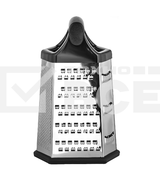 Терка LARA LR07-53 6 поверхностей, высота 23 см, нерж. сталь, нескользящее основание, ручка