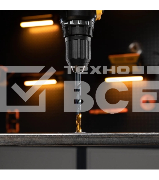 Сверло по металлу Denzel 8 мм, HSS-Tin, Golden Tip, 8 шт.