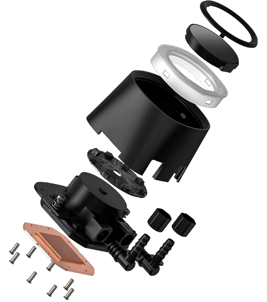 Система жидкостного охлаждения ID-Cooling FX360 TD ARGB Soc-AM5/AM4/1200/1700/1851 черный 4-pin 27.2dB Al+Cu LCD 350W Ret