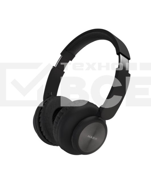 Беспроводные полноразмерные наушники Maxvi MHF-200BT черные, Bluetooth 5.3\300 мАч\микрофон