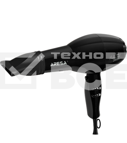 Фен Aresa AR-3229 черный, 2000 Вт, ионизация