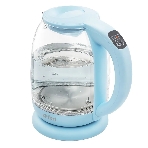 Чайник электрический Kitfort КТ-640-1 1.7 л, 2200 Вт, голубой (корпус: пластик/стекло), фото 1